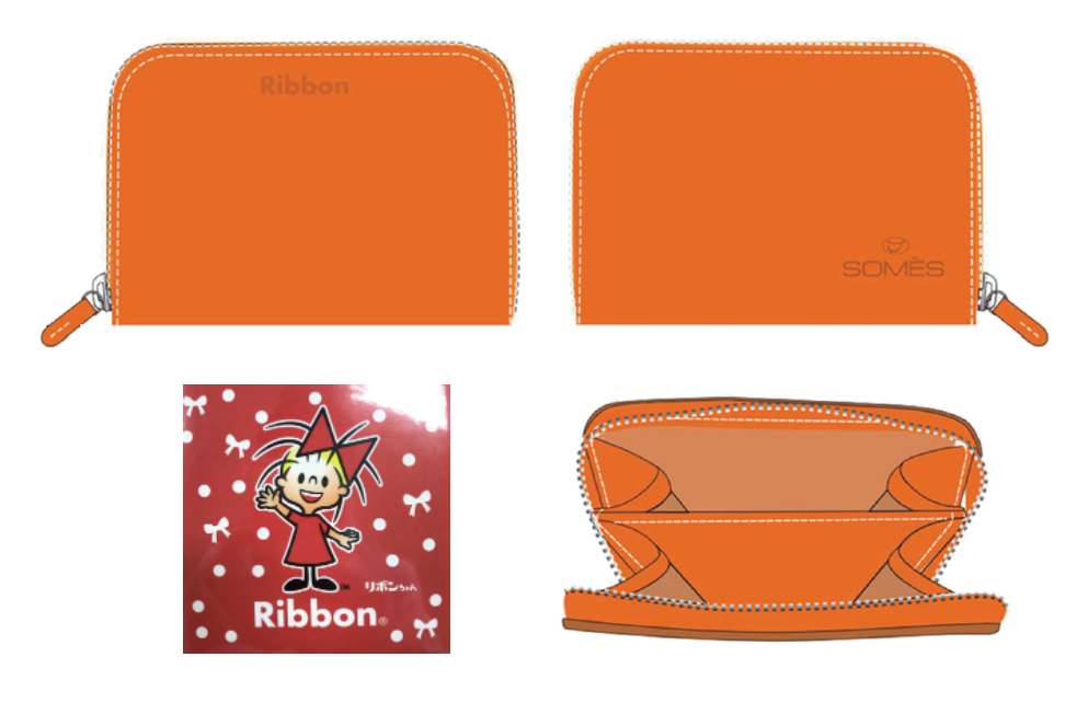 リボンちゃん・コインケース（シール付） ３セット